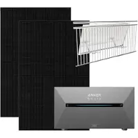 Anker Solix 910W Balkonkraftwerke mit Solarbank 2 Pro mit Halterung für Balkongeländer