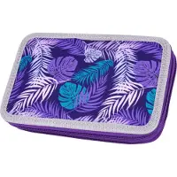 MCNEILL Federmäppchen Pencil Case with Two Compartments Dschungel violett