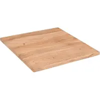 Casa Massiva Holzplatte Brasileiro | 70 x 70 cm | Akazienholz massiv | Farbe: Natur | gerade Kante | Pflegeleichte DIY Tischplatte | geeignet für Esstische/Bistrotische/Couchtische