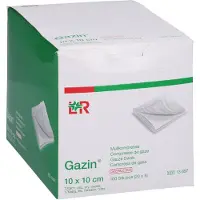 Docpharm GmbH Gazin Mullkomp.10x10 Cm Steril 12fach Groß 20X5 St