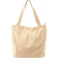 Prato SC01-1 Breitcord Shopper Stylische Allround-Bag light beige