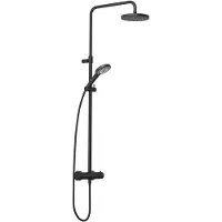Kludi Thermostat-Dual-Shower-System 6907939-00 mit Handbrause DIVEx3S, mattschwarz