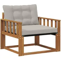 vidaXL Outdoor-Sofagarnitur Massives Akazienholz und Textilene Natur