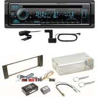 Kenwood KDC-BT740DAB Digitalradio Bluetooth Einbauset für Audi A4 B6 B7