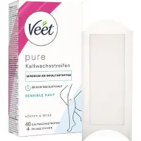 Veet Haarentfernung Warm- & Kaltwachs Easy-Gel Kaltwachsstreifen Sensible Haut