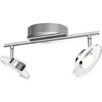 Philips WarmGlow LED Glissette Doppelspot, Strahler Oberflächenbeleuchtung, Nicht austauschbare(s) Leuchtmittel, 2 Glühbirne(n), LED, 9 W, Chrom