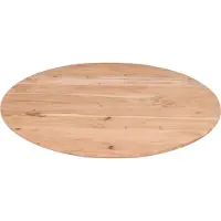 Casa Massiva Runde Tischplatte Brasilia | 70 x 70 cm | Akazienholz massiv | Farbe: Natur | Schweizer Kante | Pflegeleichte DIY Holzplatte | geeignet für Esstische/Bartische/Küchentische