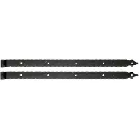 Alberts 846138 Ladenband, gerade, Abschluss Zierspitze, schwarz, Rolle Ø16 mm, Größe 820 x 45 mm, 2er Set