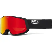 100% Skibrille Snow Goggle SNOWCRAFT XL HiPER, Black- Red ML Mirror