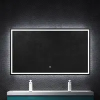 Mai&Mai Mai & Mai Wandspiegel Badezimmer Spiegel LED 100x80cm LED Bad-Spiegel mit Touchschalter, Beschlagfrei durch Antifog-Schicht LED-Spiegel 02