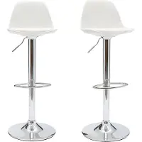 Miliboo - 2 Design-Barhocker STEEVY Weiß