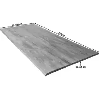 Casa Massiva Tischplatte 200x100 cm Seattle, Eichenholz massiv, stilvolle Baumkanten-Platte, Unikat aus Wildeiche