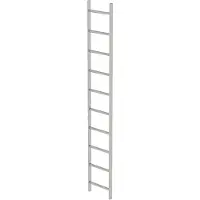 Munk Schachtleiter aus Edelstahl 400mm breit 10 Sprossen 2,80m lang