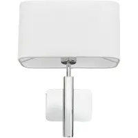 LUCANDE Wandlampe Jettka mit Textilschirm und Schalter