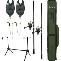 FISH-XPRO Karperset - Carpset Pro Improve Set - 2-Rod - Karpfenangelset