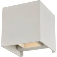 Arcchio Zuzana Wandleuchte Square Weiß - , Zuzana, dimmbar, Weiß, für Wohnzimmer, Aluminium, Modern