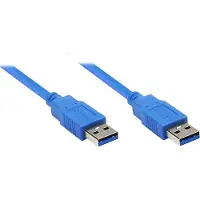 GOOD CONNECTIONS Anschlusskabel USB 3.0 Stecker A an Stecker A, 5m, blau,