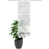 HOME WOHNIDEE HOME WOHNIDEEN Magnetrollo Ausbrenner Bambus "Rana" 120 x 30 cm 1x Magnetrollo inkl. Magnetstangen Weiss