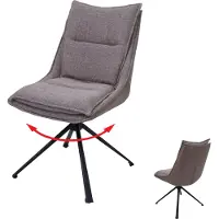 Mendler Esszimmerstuhl MCW-N71, Küchenstuhl, drehbar Auto-Return, Stoff/Textil (420g/m²) Kunstleder beige