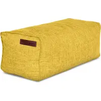Green Bean Indoor Sitzhocker Pouf 70x33x28cm EPS-Perlen Füllung -Home Linen Kuschelig Weich Waschbar - Drinnen Bodenkissen Liegekissen Sitzkissen Sitzhocker Sessel Kinder Erwachsene Stoff Gelb