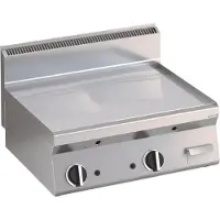 Kbs Gas Grillplatte Glatt Verchromte Fläche 595X555Mm 2 Heizzonen Tischgerät