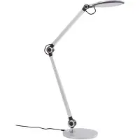 LINDBY LED-Tischleuchte Nyxaris, silber, Metall, CCT, 50 cm
