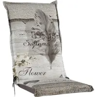 GO-DE Textilgesellschaft Gartenstuhlauflage - Beige - Hochlehner - mit Stehsaum