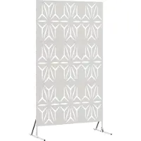 Syfax Sichtschutz Grau 100 x 50 x 180 cm Stahl