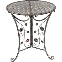 DELUKE Gartentisch TERJE - Stahl, Bronze, 60x60x71cm | Terrassentisch Wetterfest Outdoor Tisch