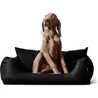 Tierlando NEMO Hundebett Hundesofa S M L Hundekorb Katzenbett 65 80 100cm - Größe: 80x60cm | Farbe: 03 Schwarz