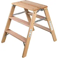 Iller-Leiter Iller Holz- Gipserbock, beidseitig begehbar mit großer Standfläche 2x3 Stufen und 2,70m AH