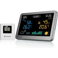 Bresser Funk-Wetterstation mit Außensensor, Innentemperatur, Luftfeuchtigkeit, Wettervorhersage