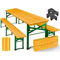 Kesser Bierzeltgarnitur 3-teilig mit 2x Bierbänke & 1x Biertisch Set