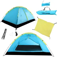Kirkjubøur "Vindr" 1 Person-Camping-Zelt, wasserdicht, UV-Schutz 50+, leicht & stabil, inkl. Zubehör & Tragetasche, schnell aufbaubar türkis | KJ-116