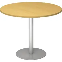 Hjh OFFICE PRO BISTRO F100R S - System Konferenztisch Buche Silber Ø 100