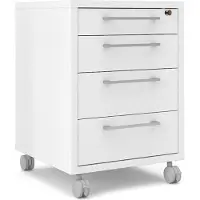 Ebuy24 Prisme Kommode B 4 Schubladen. Weiss.