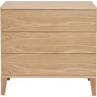 Miliboo - Skandinavische Kommode mit 3 Schubladen aus hellem Holz FREDDY