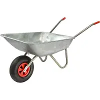 Dema Stahl Schubkarre Schubmulde Bauschubkarre Gartenschubkarre 65L Basic Luftrad 20443