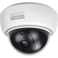 Basi - KA 305 - CCD Kamera-Attrappe - Überwachung - täuschend echte Nachbildung - mit rotem Blinklicht - IP23 - inkl. Befestigungsmaterial und aufklebbares Warnschild - 1000-0305