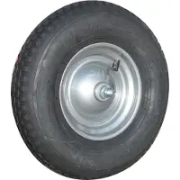 Müba Luftrad D.400mm Radbreite 100mm m.Schlauch,Achse MÜBA