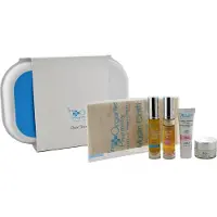 The Organic Pharmacy Clear Skincare Set Face Wash 10ml/Clay Mask 10ml/Face Cream 10ml/Toner 10ml/Cloth 40 ml