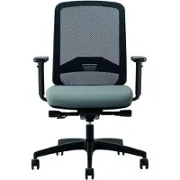 Bisley Bali Bürostuhl mit Lordosenstütze - armlehnen: mit Armlehnen, Farbe: Schwarz/Grau (RT0015/NE0625), fusskreuzmaterial: Kunststoff