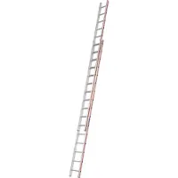 Hymer Schiebeleiter, zweiteilig, 2x16 Sprossen, Länge 4,58 / 8,22 m, Reichhöhe 8,98 m, Gewicht 20,6 kg