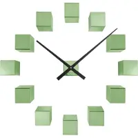 Karlsson - Wanduhr Diy Cubic Metallic - Grün - 40x5.5x40cm