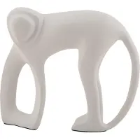 PT Living - Ornament Monkey - Weiß - 17x5x15cm