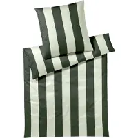 Elegante Mako-Satin Bettwäsche-Garnitur Duo Farbe Forest Größe 135x200+80x80