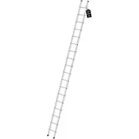 Proregal Sprossen-Anlegeleiter Germany | 18 Sprossen | Arbeitshöhe 5,90m | 350mm breit ohne Traverse | Traglast 150kg | Alu