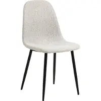 Ebuy24 Stuhl Celia hellgrauer Bezug Nesia 5 & schwarzes Metallgestell