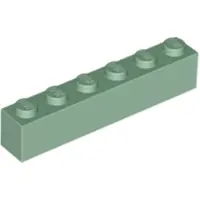 LEGO 250 Stück 3009 Stein Brick 1x6 Part Basic Steine 250 Sandgrün