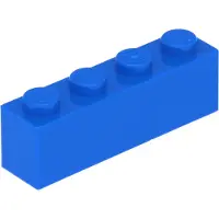 LEGO 100 Stück 3010 Stein Brick 1x4 Part Basic Steine 100 Blau